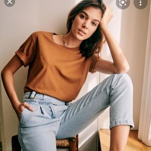 Sold-Sezane Conrad t-shirt in camel